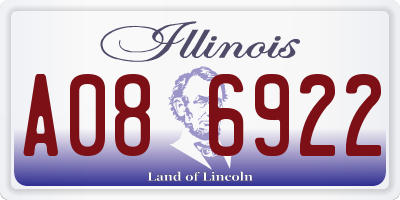 IL license plate A086922