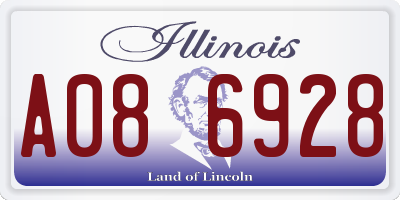 IL license plate A086928