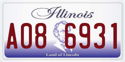 IL license plate A086931