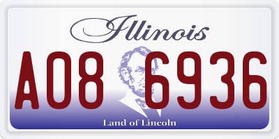 IL license plate A086936