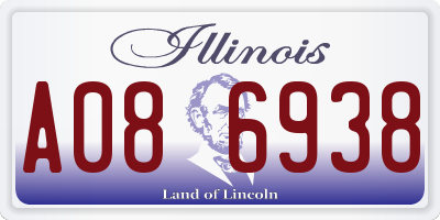 IL license plate A086938