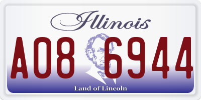 IL license plate A086944