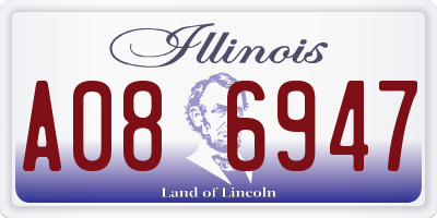 IL license plate A086947