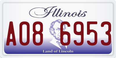 IL license plate A086953