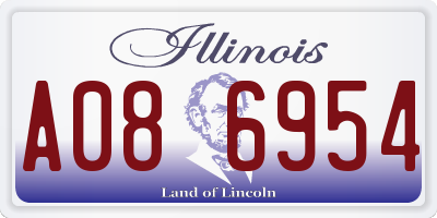 IL license plate A086954