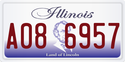 IL license plate A086957