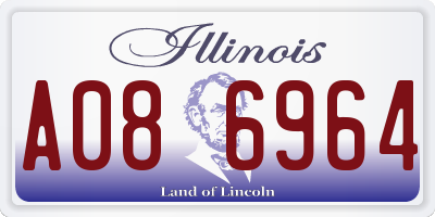 IL license plate A086964