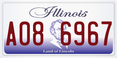IL license plate A086967