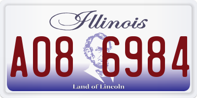 IL license plate A086984