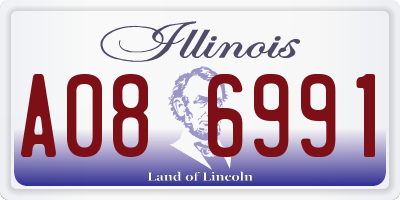 IL license plate A086991