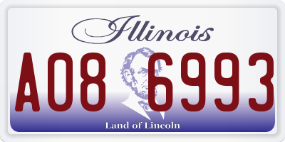 IL license plate A086993