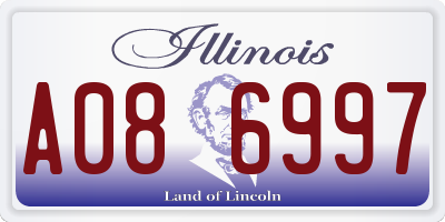 IL license plate A086997