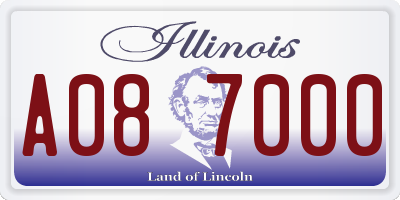 IL license plate A087000