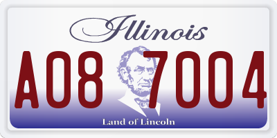 IL license plate A087004