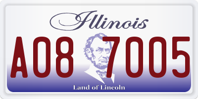 IL license plate A087005
