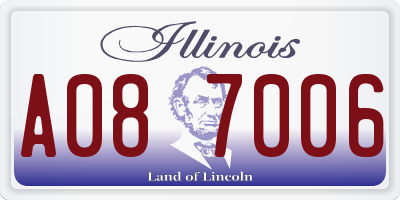 IL license plate A087006
