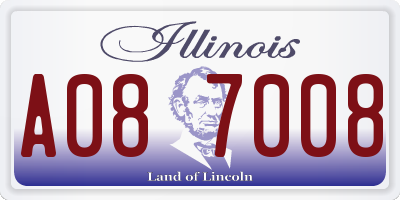 IL license plate A087008
