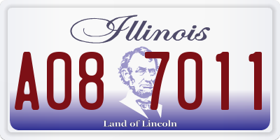 IL license plate A087011