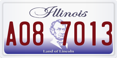 IL license plate A087013