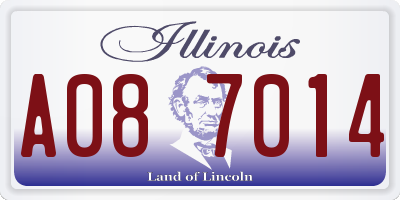 IL license plate A087014