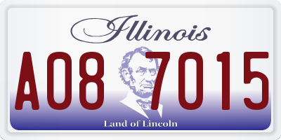 IL license plate A087015