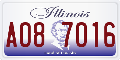 IL license plate A087016