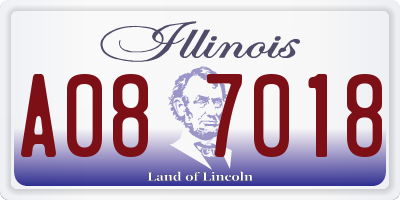 IL license plate A087018