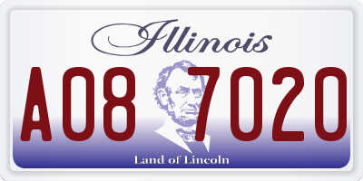 IL license plate A087020