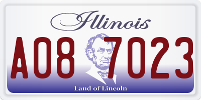 IL license plate A087023