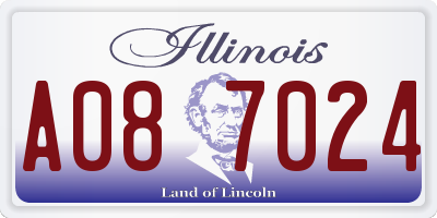 IL license plate A087024