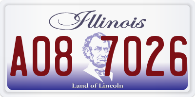 IL license plate A087026
