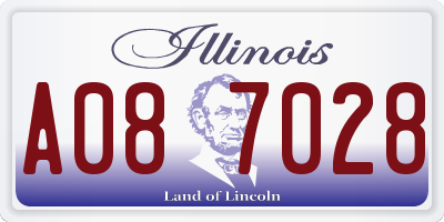 IL license plate A087028