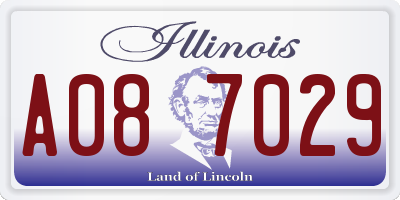 IL license plate A087029