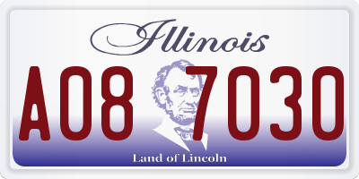 IL license plate A087030