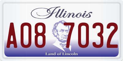IL license plate A087032
