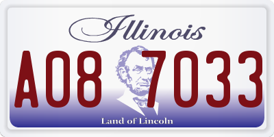 IL license plate A087033