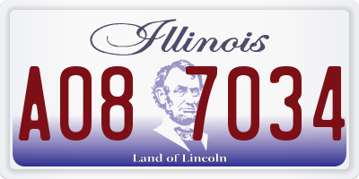 IL license plate A087034