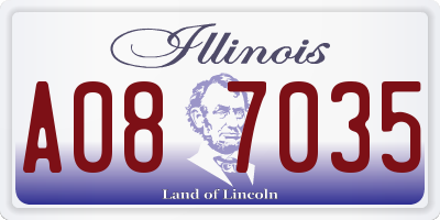 IL license plate A087035