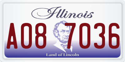 IL license plate A087036