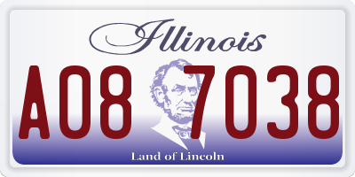 IL license plate A087038