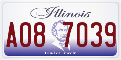 IL license plate A087039