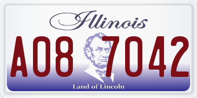 IL license plate A087042