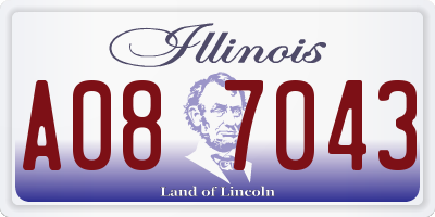 IL license plate A087043