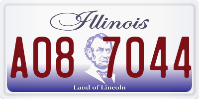 IL license plate A087044