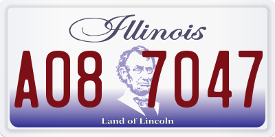 IL license plate A087047