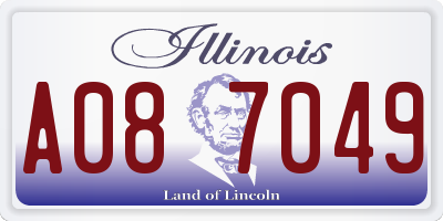 IL license plate A087049