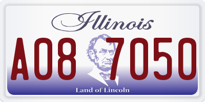 IL license plate A087050
