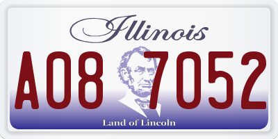 IL license plate A087052