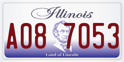 IL license plate A087053