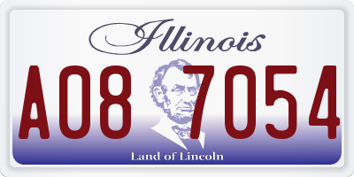 IL license plate A087054
